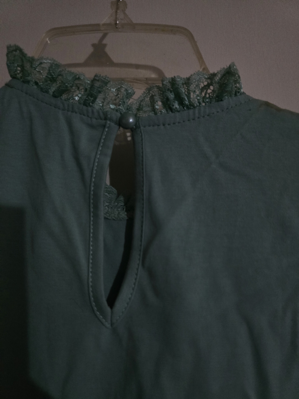 Source Unknown Teal Lace-Trim Women's Top